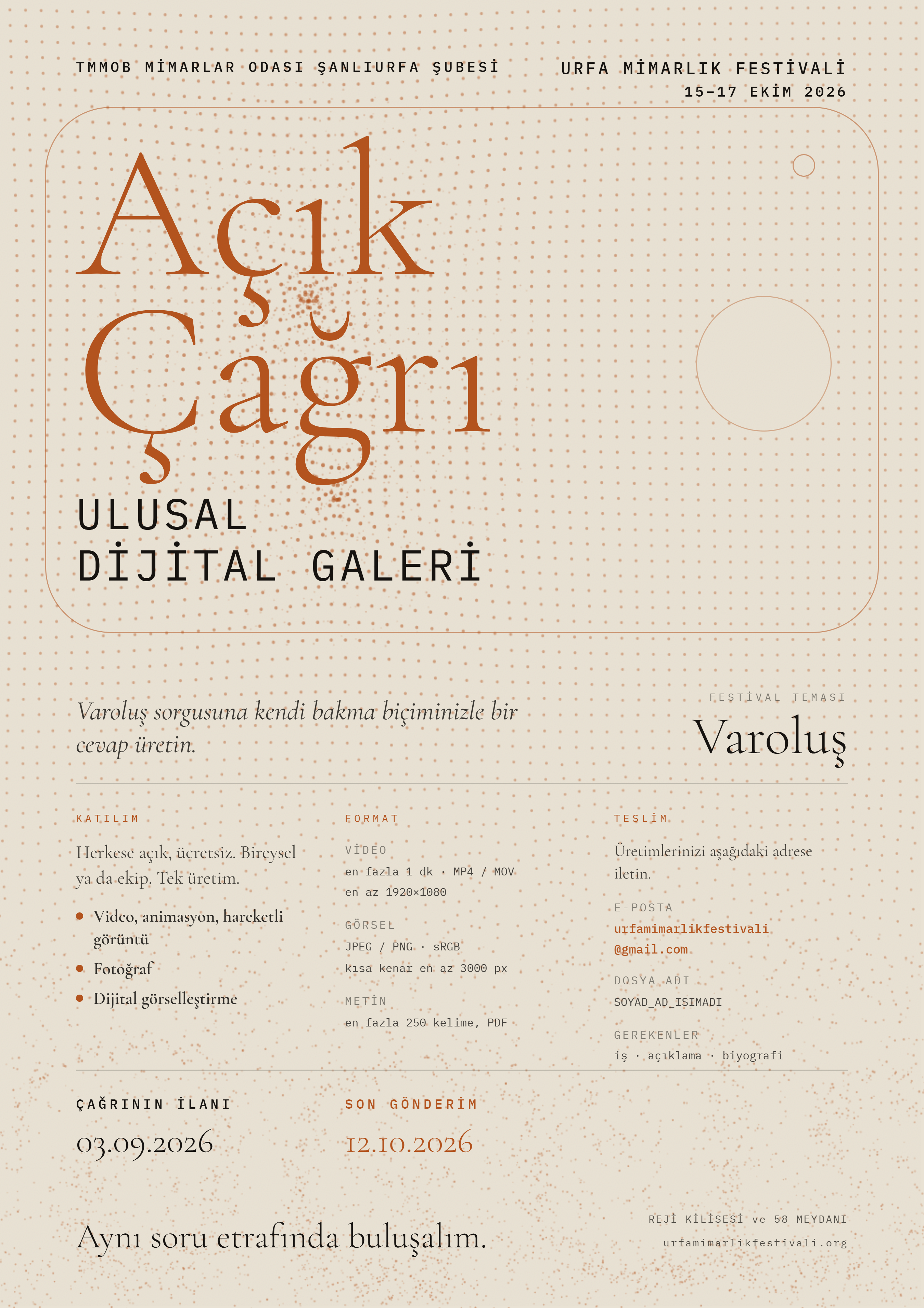 Urfa Mimarlık Festivali Afiş 3